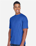 Team 365 TT11H Men's Sonic Heather Performance T-Shirt - Sport Royal Heather - model side
