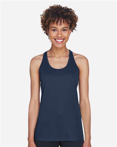 Team 365 TT11WRC Women's Zone Performance Racerback Tank - Sport Dark Navy - model front
