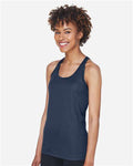 Team 365 TT11WRC Women's Zone Performance Racerback Tank - Sport Dark Navy - model side
