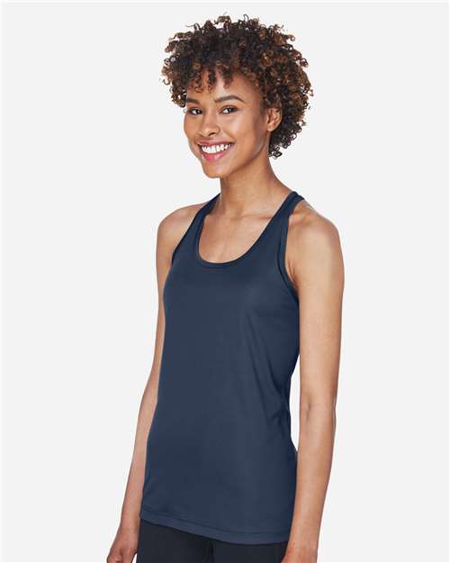 Team 365 TT11WRC Women's Zone Performance Racerback Tank - Sport Dark Navy - model side