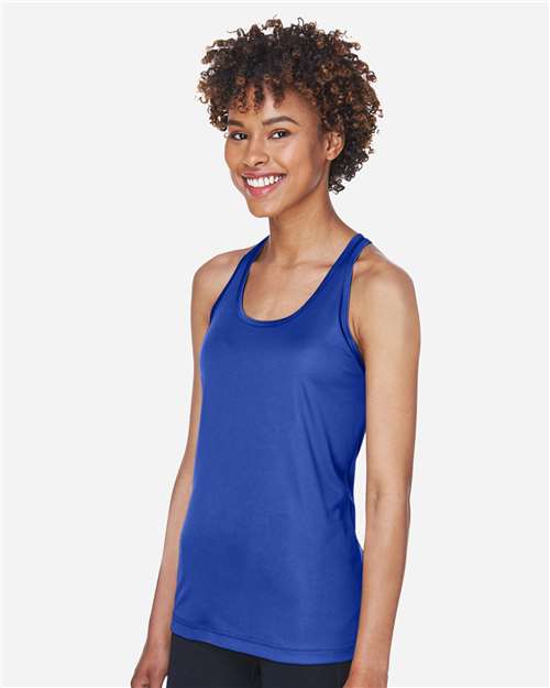 Team 365 TT11WRC Women's Zone Performance Racerback Tank - Sport Royal - model side