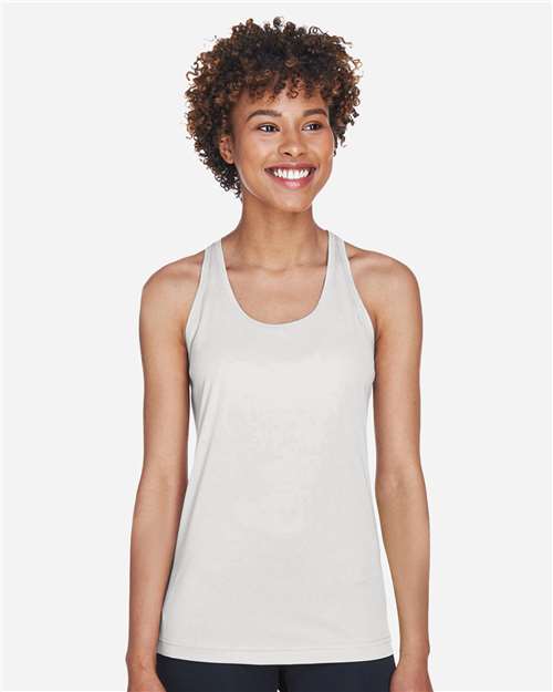 Team 365 TT11WRC Women's Zone Performance Racerback Tank - Sport Silver - model front