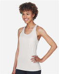 Team 365 TT11WRC Women's Zone Performance Racerback Tank - Sport Silver - model side