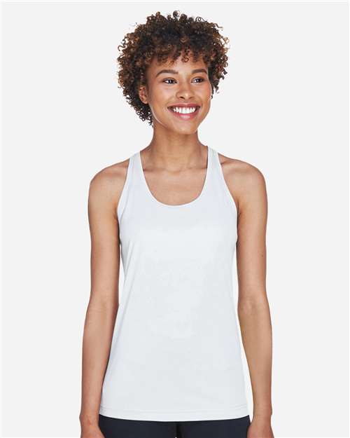 Team 365 TT11WRC Women's Zone Performance Racerback Tank - White - model front