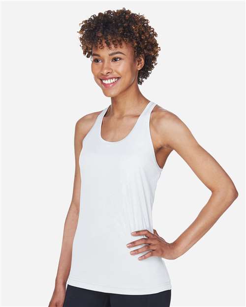 Team 365 TT11WRC Women's Zone Performance Racerback Tank - White - model side