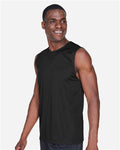 Team 365 TT11M Men's Zone Performance Muscle T-Shirt - Black - model side