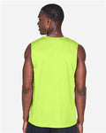 Team 365 TT11M Men's Zone Performance Muscle T-Shirt - Safety Yellow - model back
