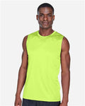 Team 365 TT11M Men's Zone Performance Muscle T-Shirt - Safety Yellow - model front