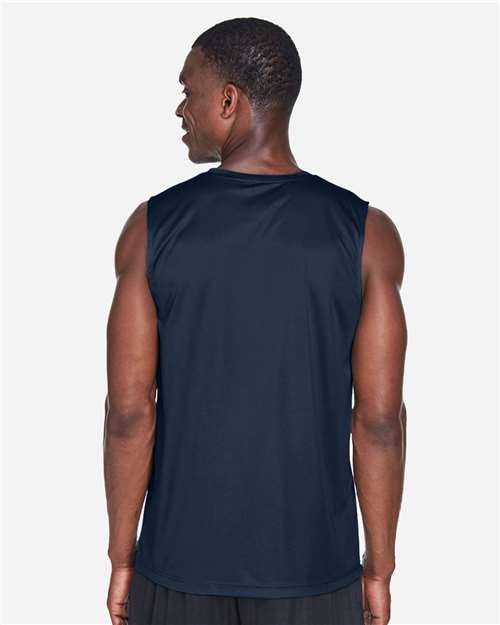 Team 365 TT11M Men's Zone Performance Muscle T-Shirt - Sport Dark Navy - model back