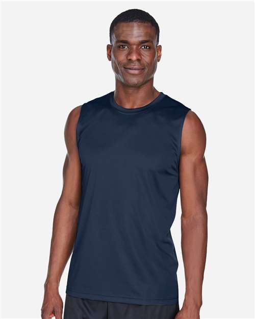 Team 365 TT11M Men's Zone Performance Muscle T-Shirt - Sport Dark Navy - model front