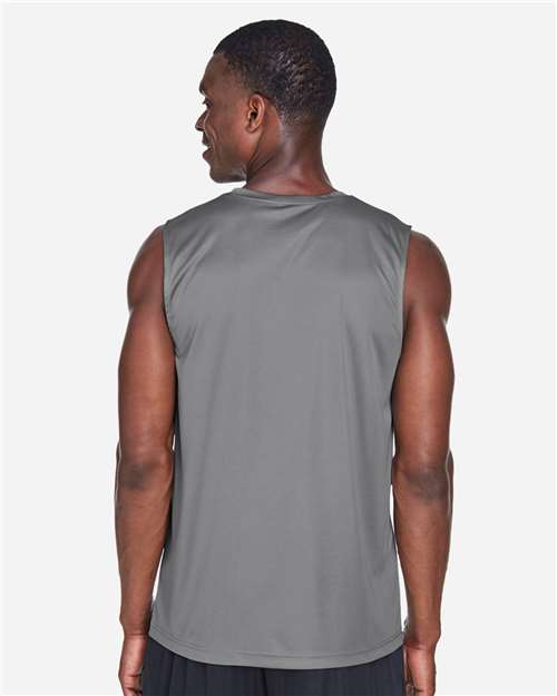 Team 365 TT11M Men's Zone Performance Muscle T-Shirt - Sport Graphite - model back
