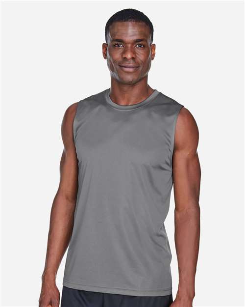 Team 365 TT11M Men's Zone Performance Muscle T-Shirt - Sport Graphite - model front