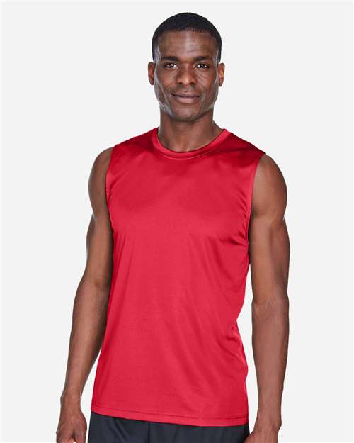 Team 365 TT11M Men's Zone Performance Muscle T-Shirt - Sport Red - model front