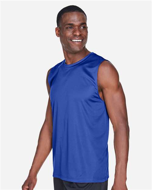 Team 365 TT11M Men's Zone Performance Muscle T-Shirt - Sport Royal - model side