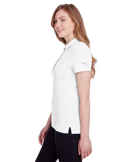 Puma Golf 596921 Women's Fusion Polo - Bright White - model side