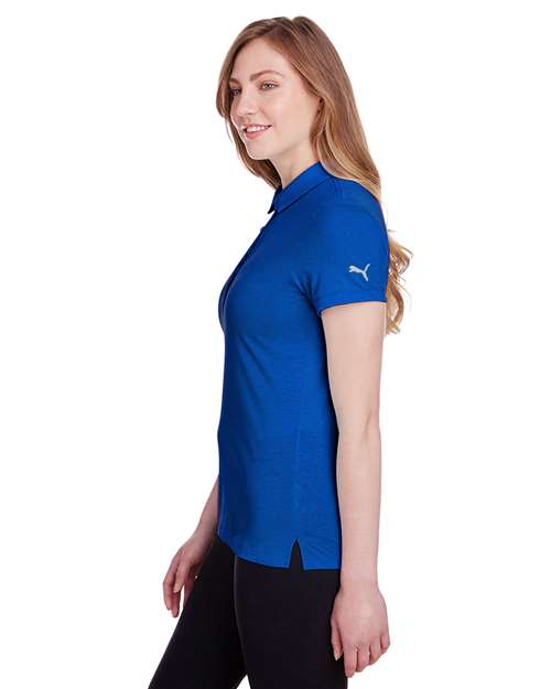 Puma Golf 596921 Women's Fusion Polo - Surf The Web - model side