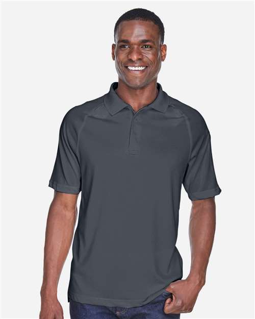 Harriton M211 Men's Advantage Tactical Performance Polo - Dark Charcoal - model front