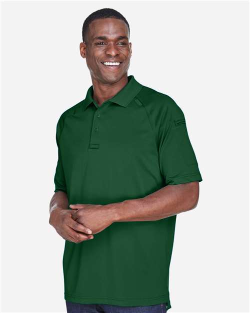 Harriton M211 Men's Advantage Tactical Performance Polo - Dark Green - model side