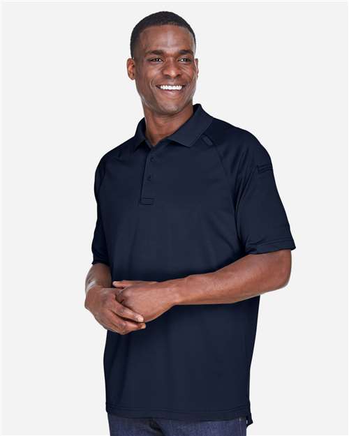 Harriton M211 Men's Advantage Tactical Performance Polo - Dark Navy - model side