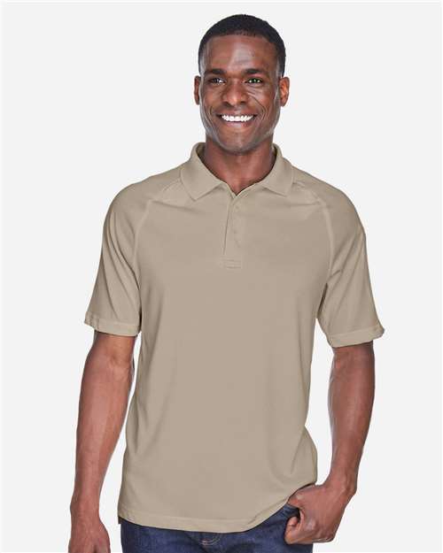 Harriton M211 Men's Advantage Tactical Performance Polo - Desert Khaki - model front