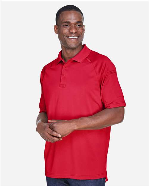 Harriton M211 Men's Advantage Tactical Performance Polo - Red - model side
