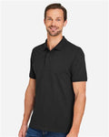 Harriton M205 Men's Valiant Cotton Snag Protect Polo - Black - model side