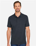 Harriton M205 Men's Valiant Cotton Snag Protect Polo - Dark Charcoal - model front