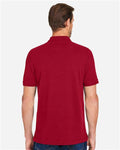 Harriton M205 Men's Valiant Cotton Snag Protect Polo - Red - model back