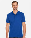 Harriton M205 Men's Valiant Cotton Snag Protect Polo - True Royal - model front
