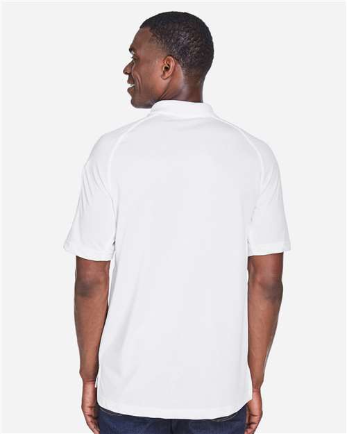 Harriton M211 Men's Advantage Tactical Performance Polo - White - model back