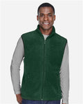 Harriton M985 Unisex Fleece Full-Zip Vest - Hunter - model front