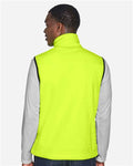 Harriton M985 Unisex Fleece Full-Zip Vest - Safety Yellow - model back