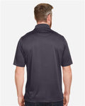 Harriton M348P Men's Advantage Snag Protection Plus IL Pocket Polo - Dark Charcoal - model back