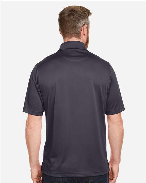 Harriton M348P Men's Advantage Snag Protection Plus IL Pocket Polo - Dark Charcoal - model back