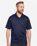 Harriton M348P Men's Advantage Snag Protection Plus IL Pocket Polo - Dark Navy - model front