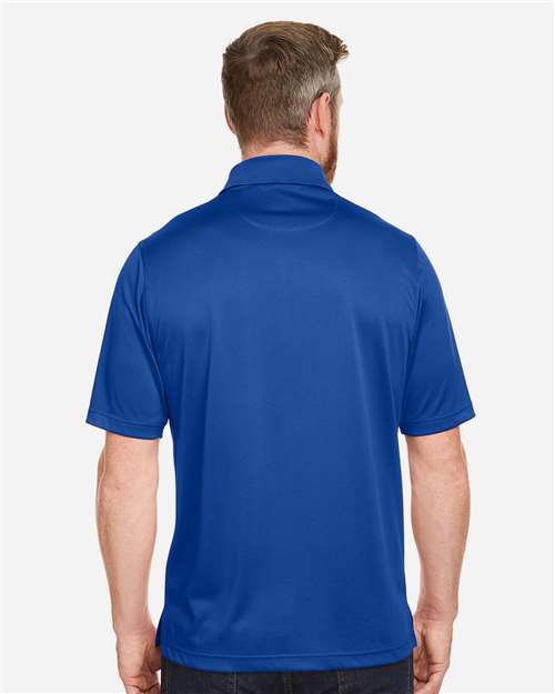 Harriton M348P Men's Advantage Snag Protection Plus IL Pocket Polo - True Royal - model back