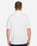 Harriton M348P Men's Advantage Snag Protection Plus IL Pocket Polo - White - model back