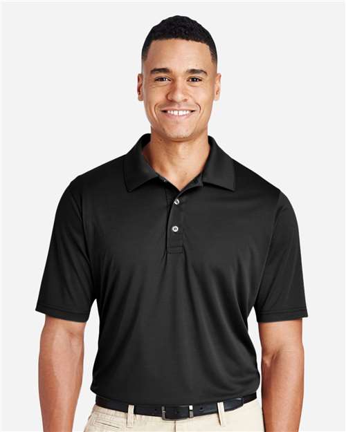 Team 365 TT51 Men's Zone Performance Polo - Black - model front