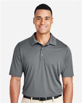 Team 365 TT51 Men's Zone Performance Polo - Sport Graphite - model front
