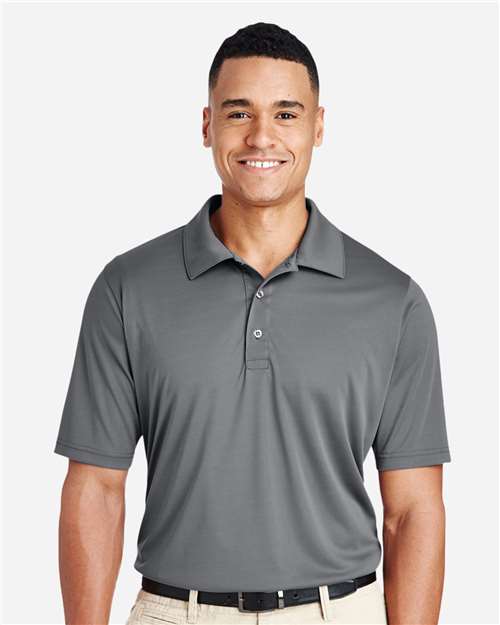 Team 365 TT51 Men's Zone Performance Polo - Sport Graphite - model front