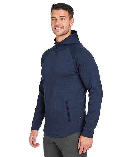 Swannies SWC100 Unisex Camden Hooded Pullover - Navy - model side