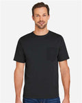 Harriton M118 Unisex Charge Snag and Soil Protect T-Shirt - Black - model front