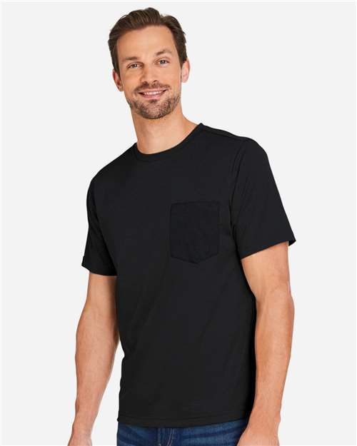 Harriton M118 Unisex Charge Snag and Soil Protect T-Shirt - Black - model side