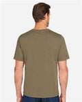 Harriton M118 Unisex Charge Snag and Soil Protect T-Shirt - Coyote Brown - model back