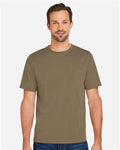 Harriton M118 Unisex Charge Snag and Soil Protect T-Shirt - Coyote Brown - model front