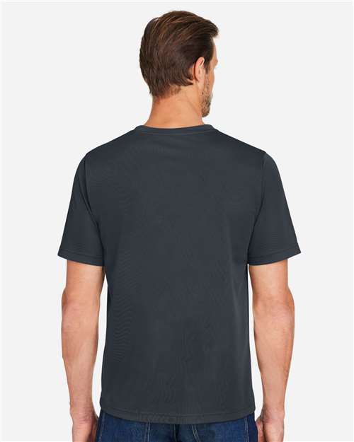 Harriton M118 Unisex Charge Snag and Soil Protect T-Shirt - Dark Charcoal - model back