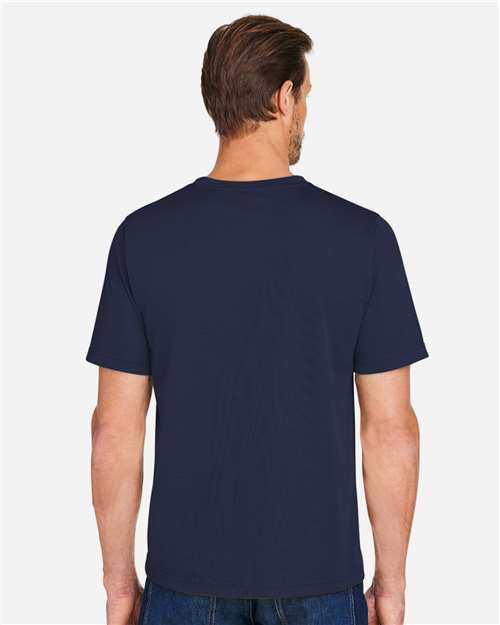 Harriton M118 Unisex Charge Snag and Soil Protect T-Shirt - Dark Navy - model back