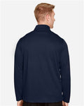 Harriton M748 Men's Advantage Snag Protection Plus Quarter-Zip Pullover - Dark Navy - model back