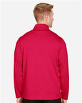 Harriton M748 Men's Advantage Snag Protection Plus Quarter-Zip Pullover - Red - model back