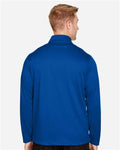 Harriton M748 Men's Advantage Snag Protection Plus Quarter-Zip Pullover - True Royal - model back